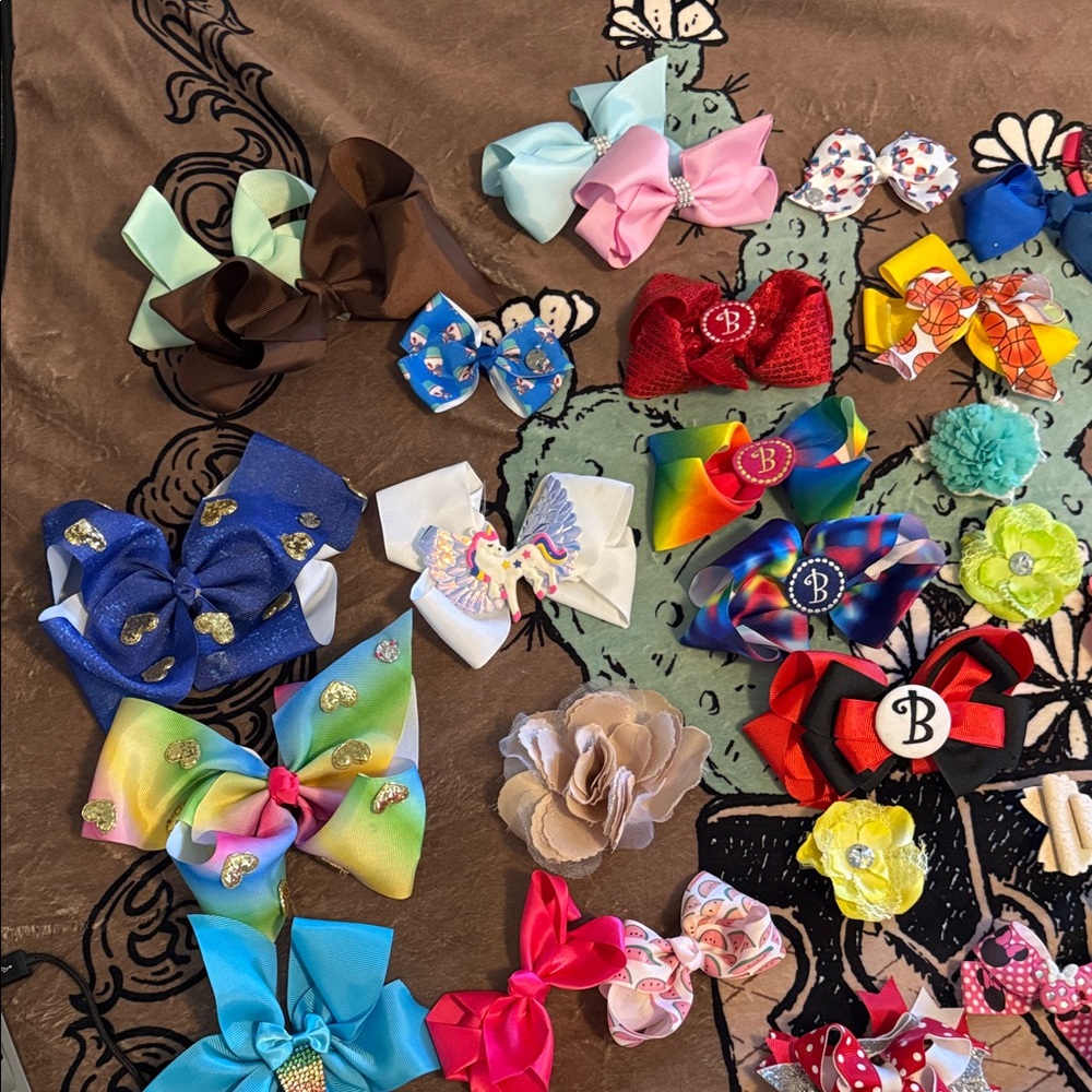 Colorful Kids Hair Bow Set